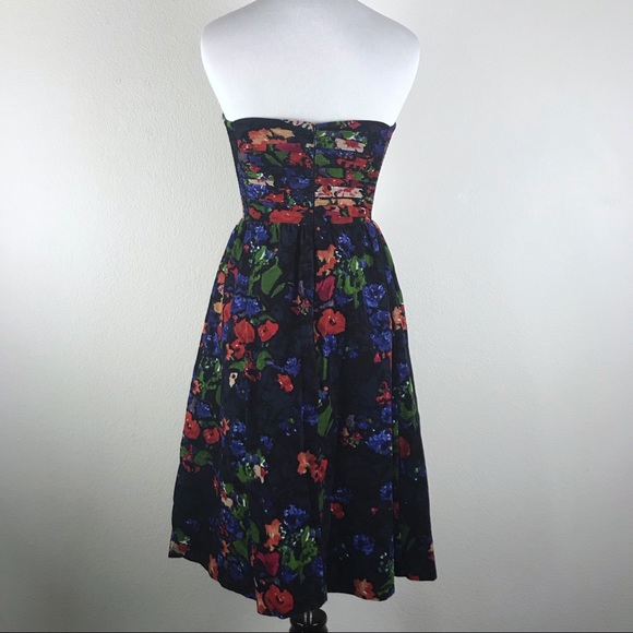 Anthro HD in Paris Paca Dress Floral Smocked 2 - Picture 3 of 7